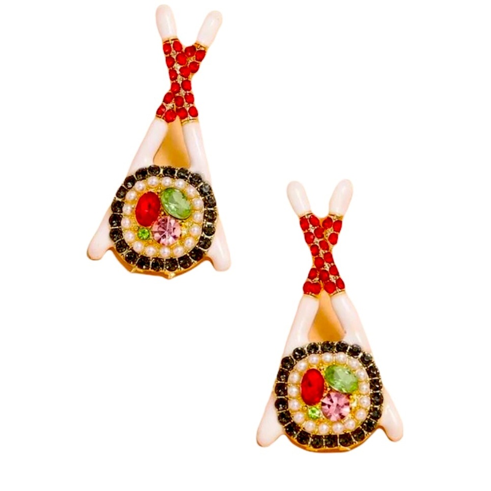 🌈2/$30 New Sushi Roll Earrings - Picture 2 of 3